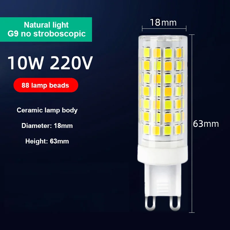 Lampadina G9 E14 Ac220V 2835 Smd Chip Lampadina A Led In Ceramica 3W 5W 7W 9W 12W Sostituire Alogena Per Lampadario A Risparmio Energetico