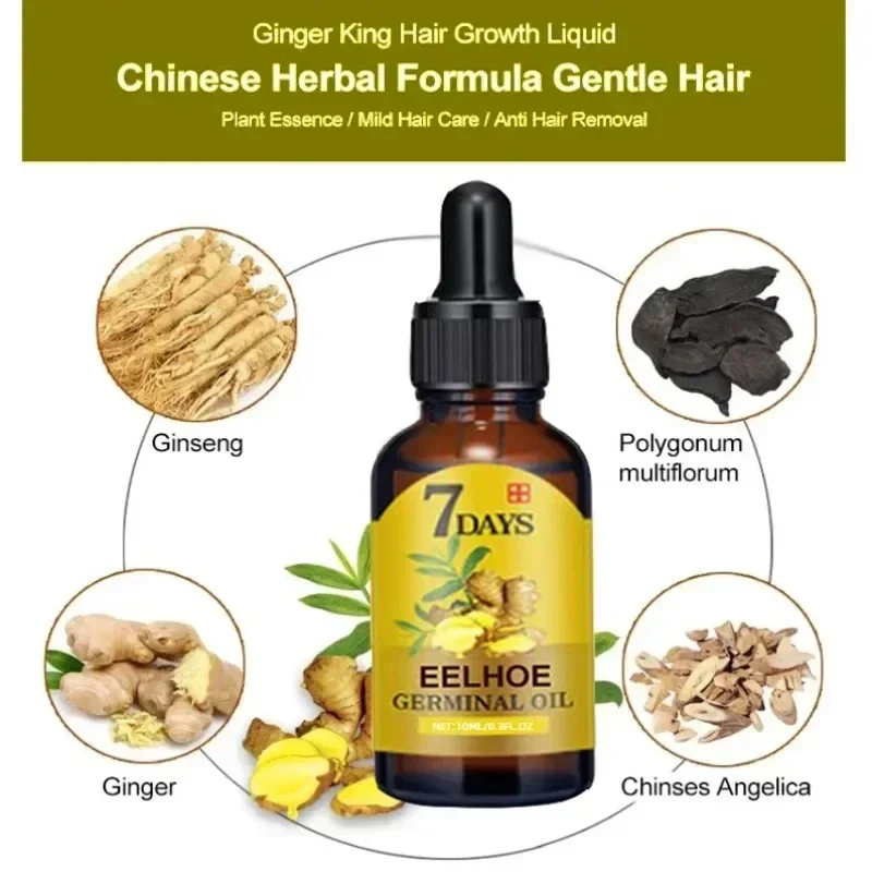 Fast Hair Growth Oil Ginger Growth Hair Treatment Anti Hair Loss Men Women Scalp Treatment Serum Products Beauty Health Product images - 6