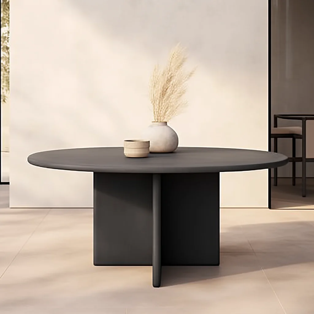 סט רהיטי שולחן עגולים מאלומיניום קפה זולים למלון או מסעדה במבצע חם