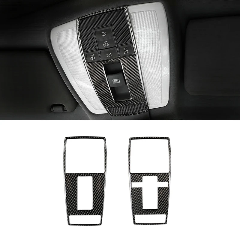 

Для Mercedes Benz C E Class W204 W212 2010 2011 2012 углеродное волокно Автомобильный интерьер передняя лампа для чтения рамка Обложка Наклейка отделка