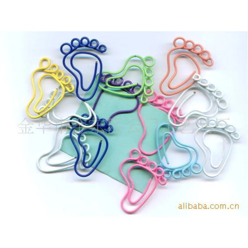 12 PiecesLytwtw's Foot Shape Paper Clips Creative Interesting Bookmark Clip Memo Clip Shaped Paper Clips For Office School Home paper clips