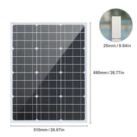 Système de panneaux solaires en verre, contrôleur de charge de batterie 12V, kit d'onduleur solaire 110 W, 4000 V, 220V, 1000W, invitation pour une utilisation domestique et extérieure 4