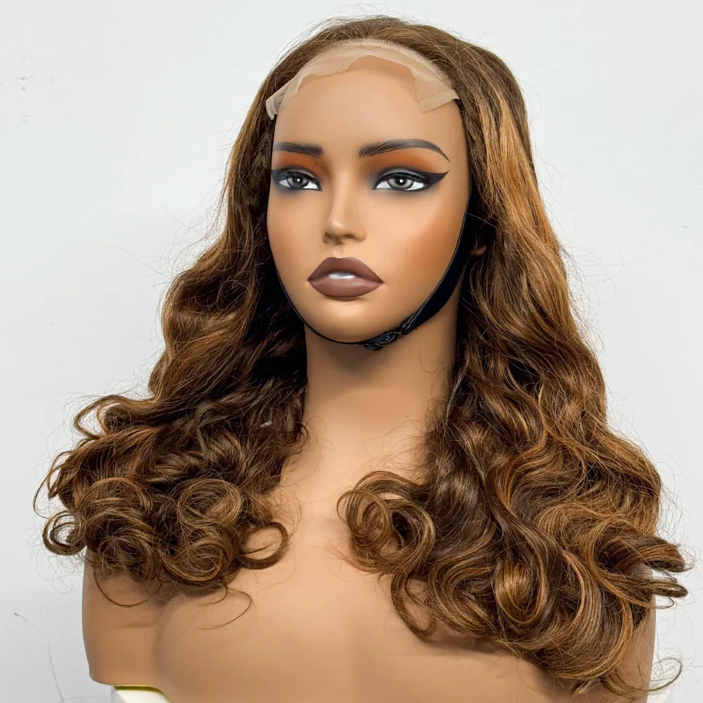 Loose Wave Double Drawn 330% Density 5x5 Lace Closure Human Hair Wigs Body Wave 20inch Transparent Lace Wigs For Black Women