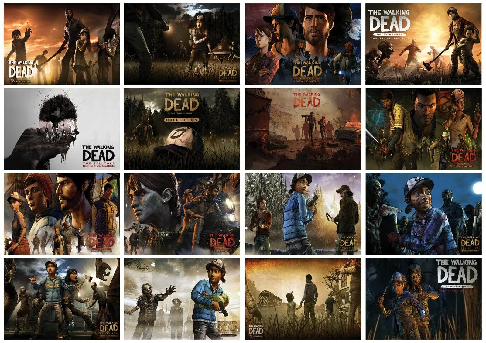 

17style Choose Classic Telltale's The Walking Dead PICTURE Art Film Print Silk Poster 24x36inch