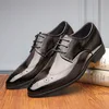 2024 Man Split Leather Shoes Rubber Sole Man Business Office Male Dress Lether Shoes Genuine Leather Wedding Party Shoes Plus 48 3
