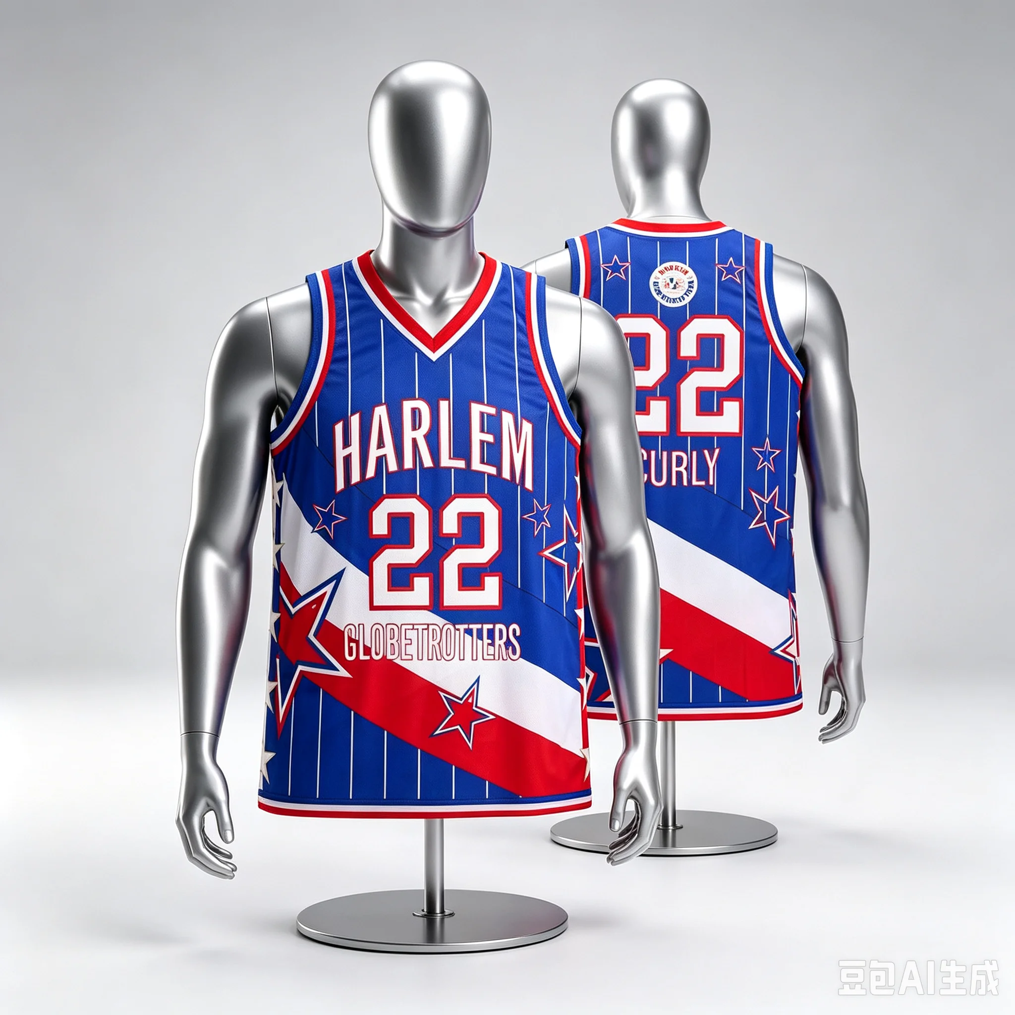 Neues Harlem Globetrotters Retro-Fan-Basketball-Trikot, bedruckt, schnelltrocknend, lässig, für den täglichen Sport, Herren-Kurzarm-T-Shirt
