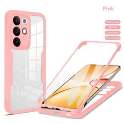 360° Protection Cover with Double - Sided Front Film Screen Protector for Realme C83 5G (Pink)