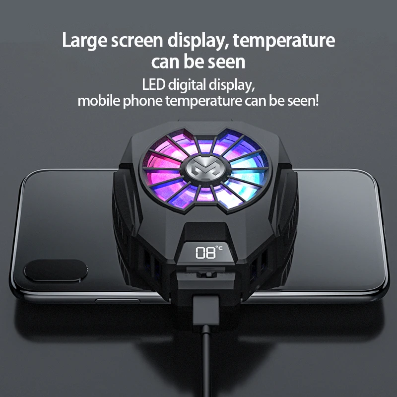 MEMO DL05 4-7 "Universal Digital Display Mobile Phone Radiator Cooler FL05 Rechargeable Mobile Phone Cooling Fan Game Cooling view 3