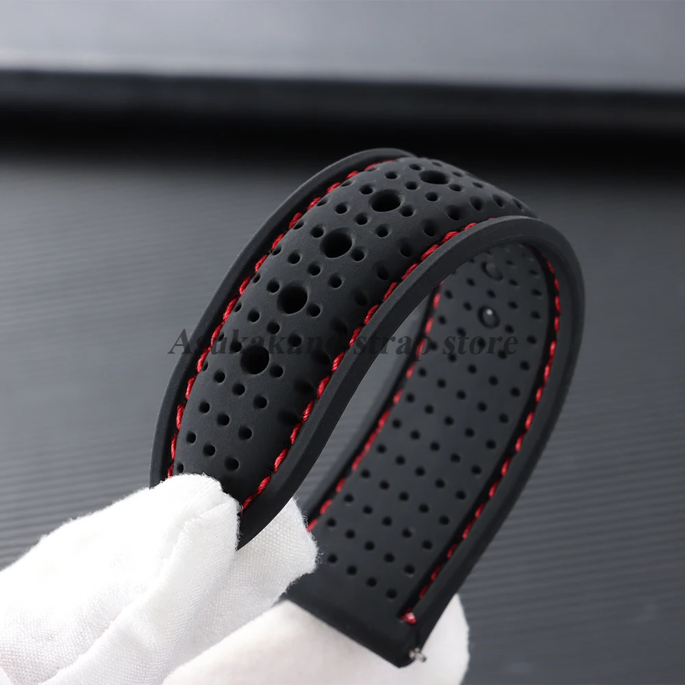 Breathable Silicone Watch Band with Butterfly Buckle