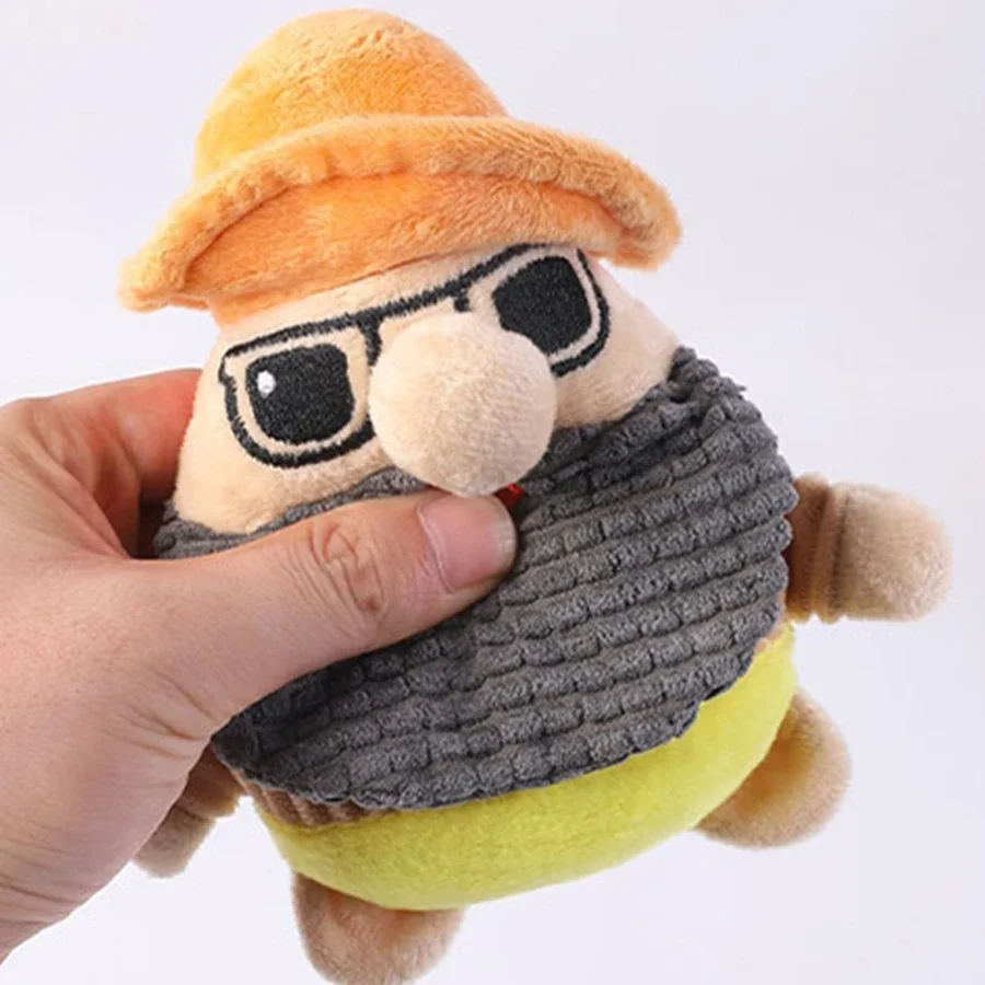 1PC Plush Toy Pirate Captain Grinding Teeth, Durable Bite, and Sound Doll