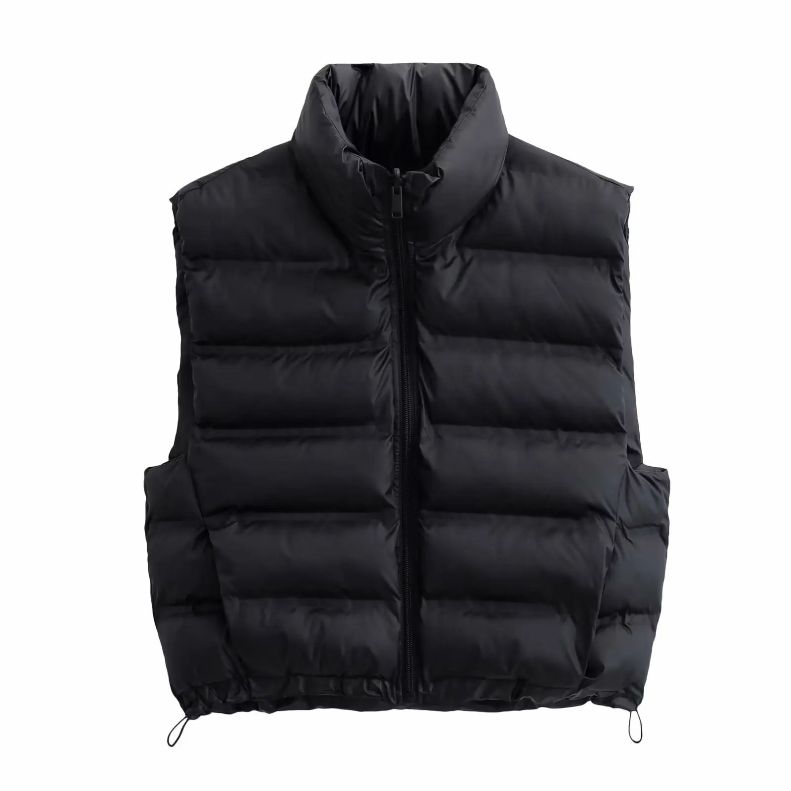 

Women's 2023 Winter Fashion Casual Wear Thick Warm Short Cotton-padded Jacket Vest Retro Sleeveless Collar Coat Chic Coat.