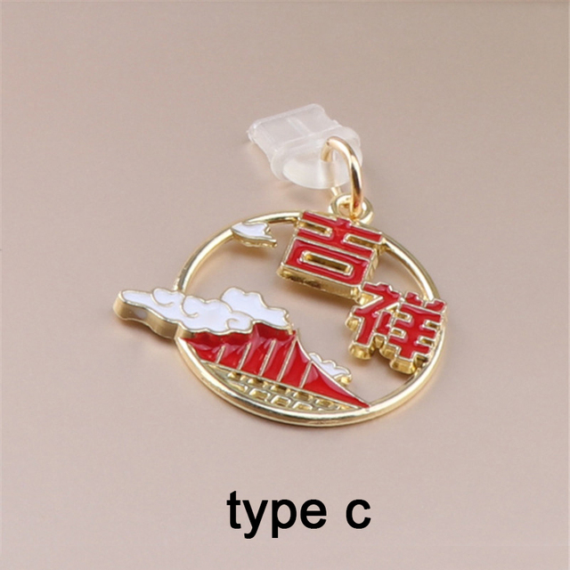 Cute Dust Plug Charm Kawaii Charge Port Plug For iPhone   Dust Protection Stopper 3.5mm Jack Anti Dust Cap Phone Pendant