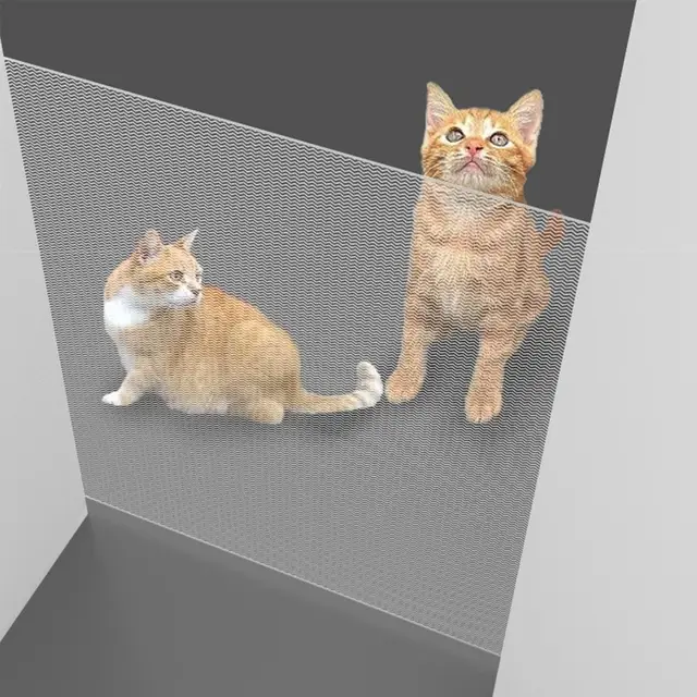Adjustable Pet Mesh Isolation Net Reinforced Anti-Escape Retractable Pet Gate Multi-purpose Double Lock Safety Barrier for Cat 4