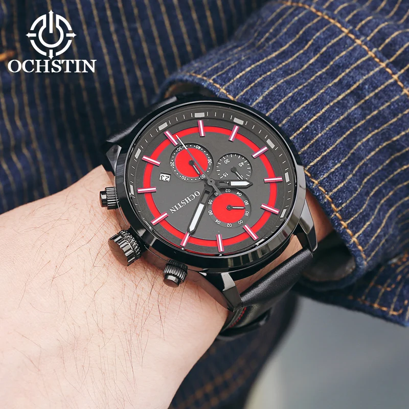 ochstin promotional model 2024 business light luxury style legend series multifunction quartz movement watch men's quartz watche