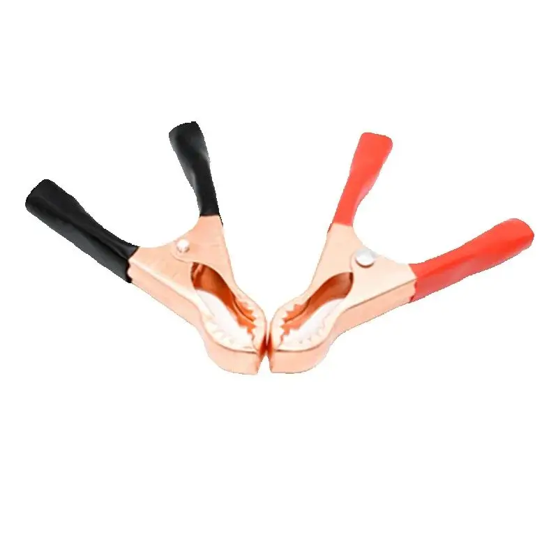 2Pcs 50A Red + Black 80mm Crocodile Car Caravan Van Battery Test Lead Clips Best Promotion Alligator Clips Connector Plug Power