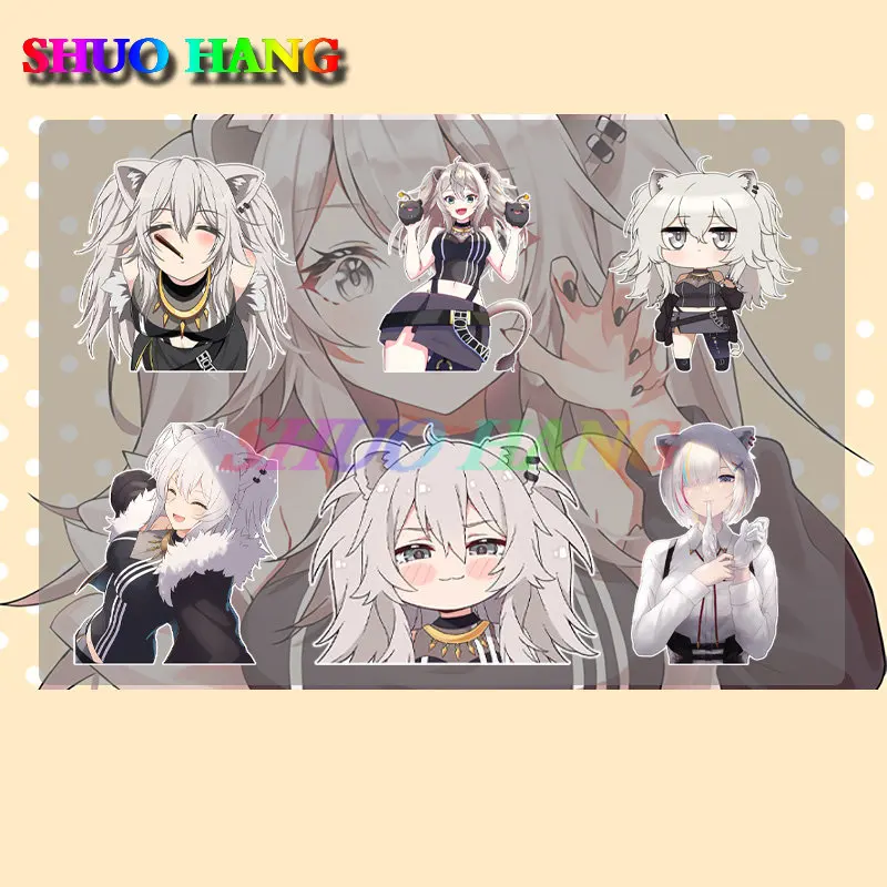 

Scratches Block The Strip VTuber Virtual Singer 446 Lion White Peony Q Version Anime Car Sticker Car Motorcycle Vinyl Decals