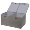 Storage Box Collapsible Linen Fabric Clothing Basket Bins Toy Box Organizer Storage Box Organizer Storage Organizer 4