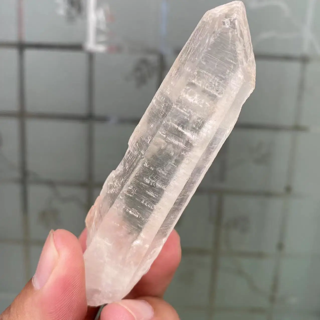 Natural White Clear Quartz Crystal Wand Healing Reiki Crystal Original Skeletal Crystal Point Specimen Home Decor Minerales 4