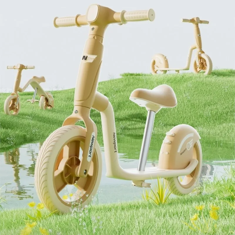 Children's 3-in-1 Scooter Comfortable Seat Design Wear Resistant Anti Slip Tires Safe Riding Flexible Steering