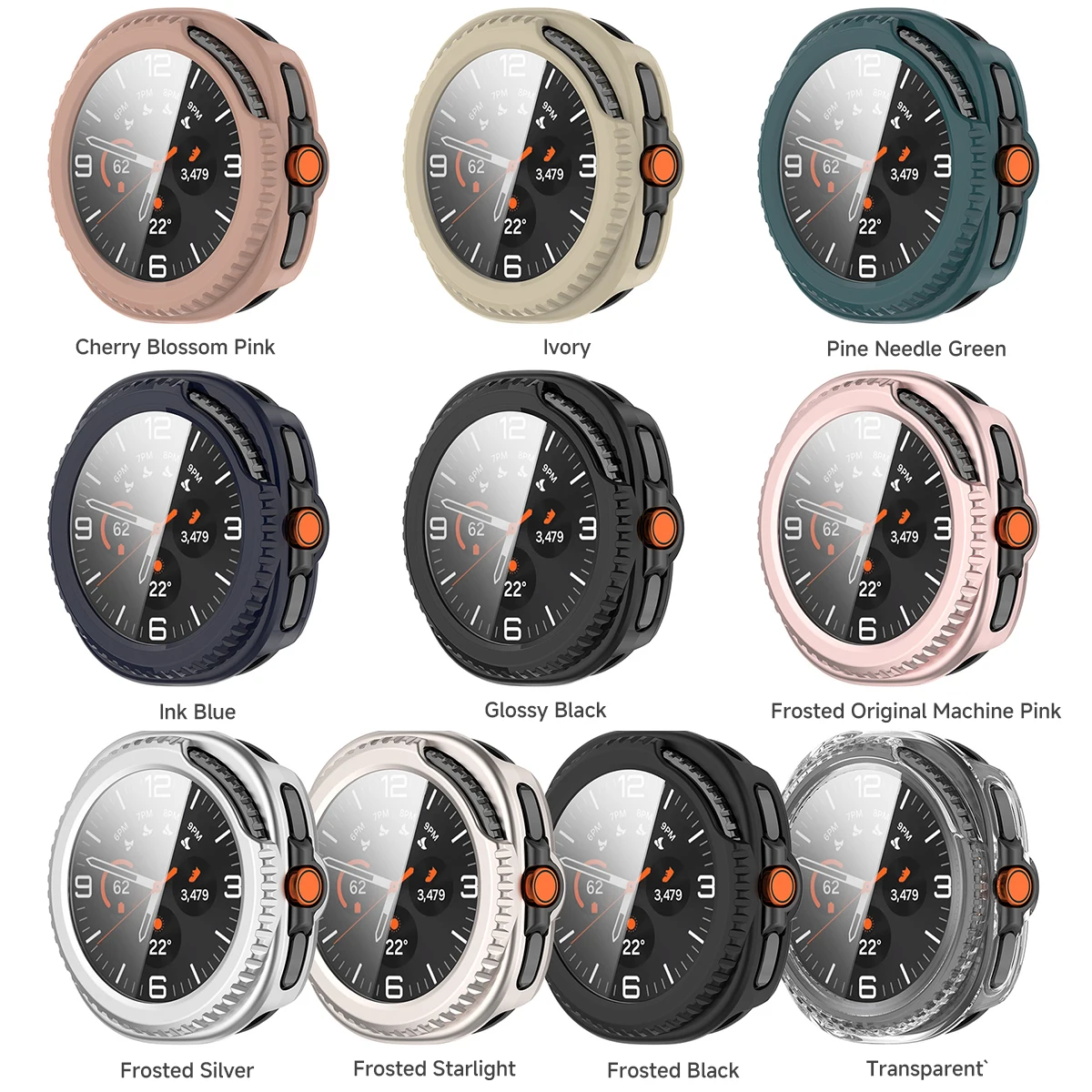 Premium Tempered Glass Smartwatch Protector Case - Universal Design