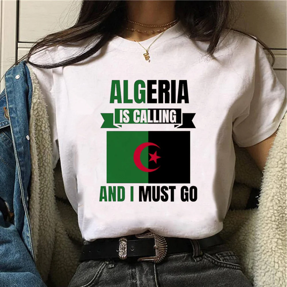 

Algeria tshirt women comic Japanese funny t shirt girl harajuku streetwear comic clothes