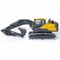 EC160E 1/14 RC Toy Electric Excavator Double E Remote Control Digger RTR Full Alloy Metal Engineering Vehicle Lights TH23137 1