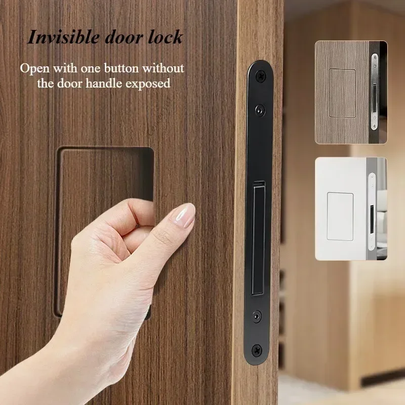 Invisible Room Door Lock Hidden Outward-opening Wooden Door Handle ...