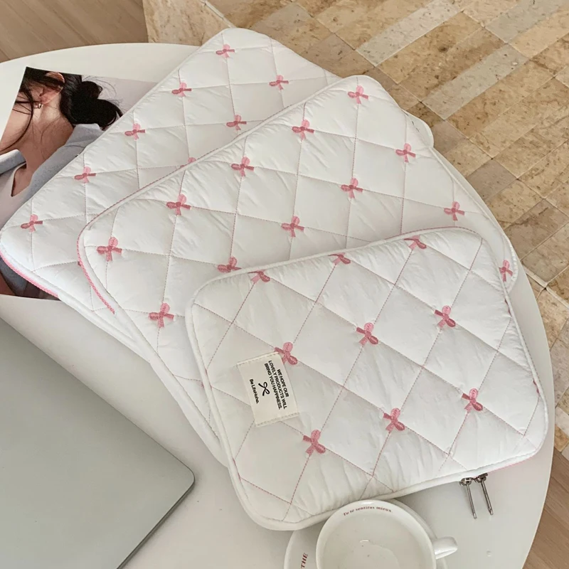 Charming Bow Graphic Laptop and Tablet Sleeve - Soft, Protective Bag