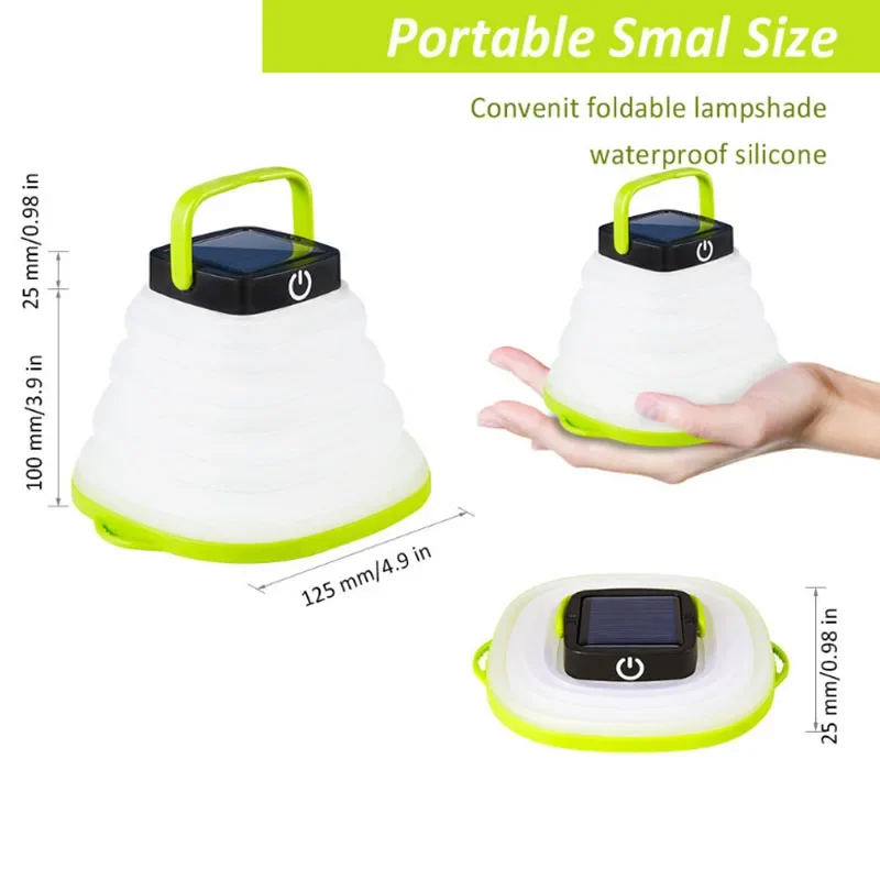 Solar Lighting Lamp Outdoor LED Light camping light portable lanterns camping lamp camping lantern Portable Lantern Collapsible Camping USB Rechargeable