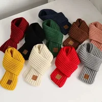 Écharpe tricotée d'hiver pour enfants, garçons et filles, foulard d'extérieur, garde au chaud, cache-cou, doux, Parent-enfant 1