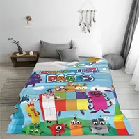N-Numberblocks-s Cartoon Blankets Flannel Summer Air Conditioning Anime Multi-function Warm Throw Blanket for Sofa Bedspreads 2
