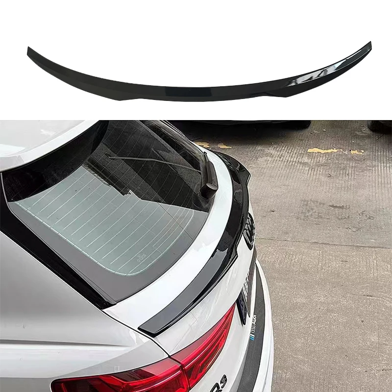 2019 2020 2021 2022 Per Audi Q3 Sportback Spoiler High Qulaity Abs Car Rear Wing By Gloss Black Carbon Fiber Color M4 Style