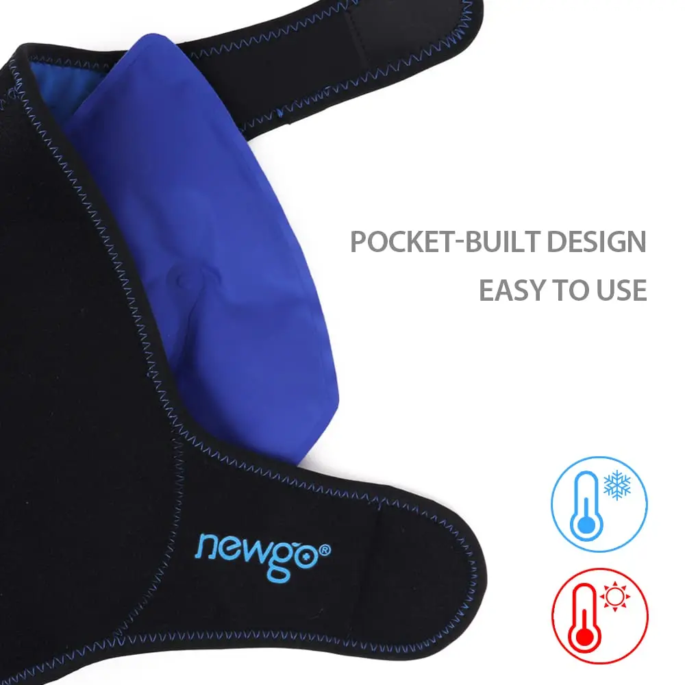 Reusable Ankle Brace Ice Pack for Injuries Hot Cold Compression Therapy Gel Wrap Foot First Aid Sports Pain Relief Ankle Support