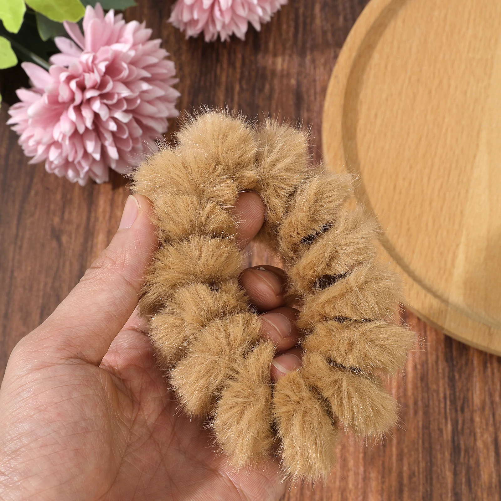 1pc Elastic Rubber Band Women New Plush Hair Rope Ring Hair Ties Ponytail Holders Girl Kid Headwear Durable Hair Accessories