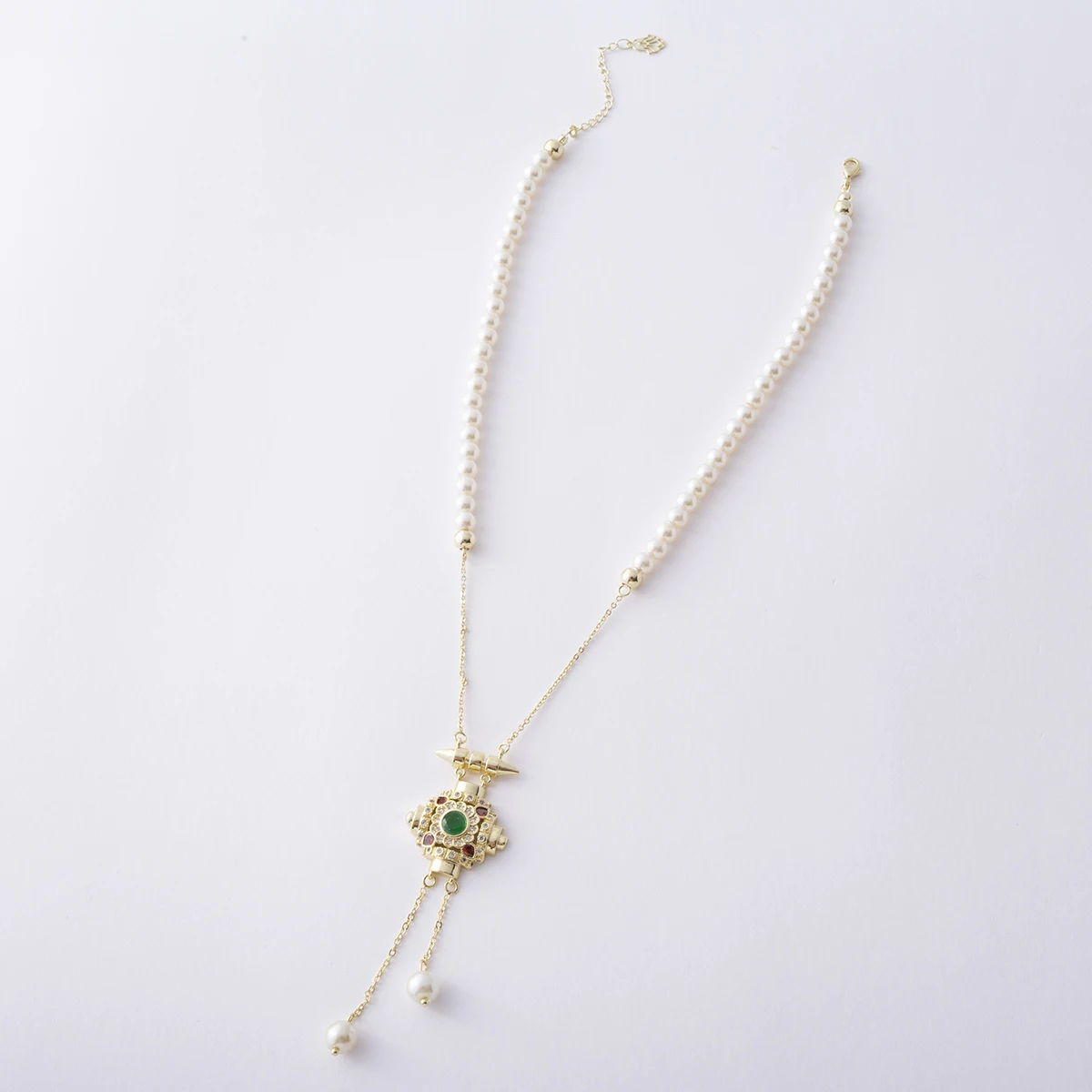 LUIZADA 2023 June Exquisite New Design Pearl Women'S Necklace Gem Pendant Morocco Wedding Necklace Accessories Gift