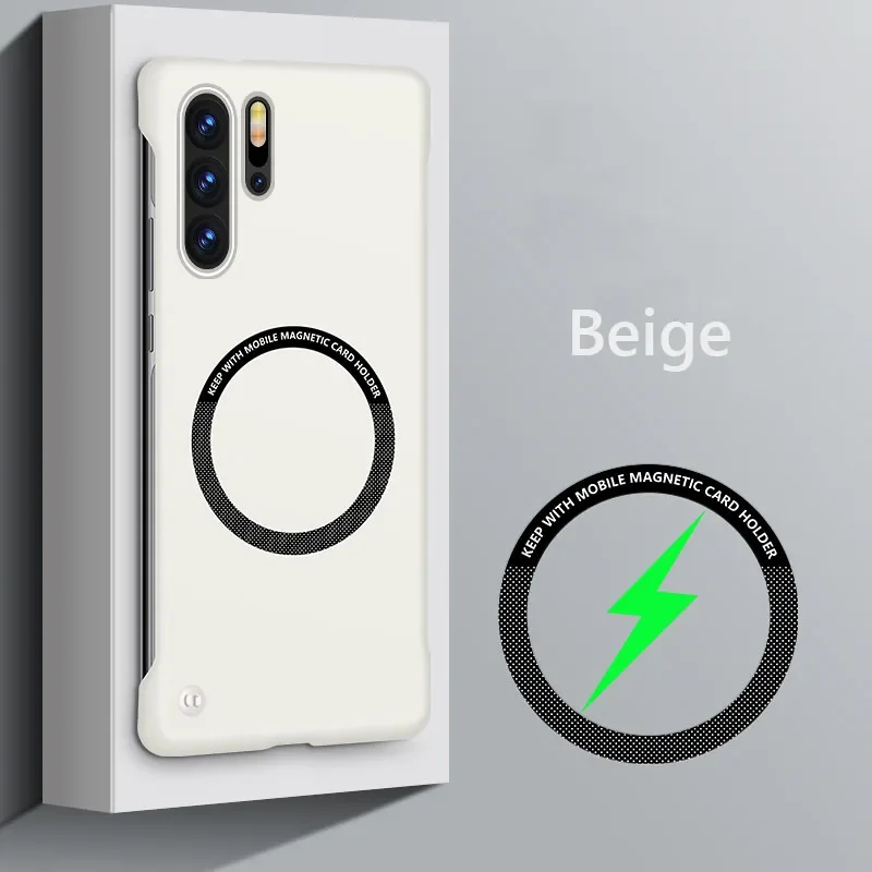 Luxury Frameless Magnetic Slim Case with Wireless Charging Compatibility