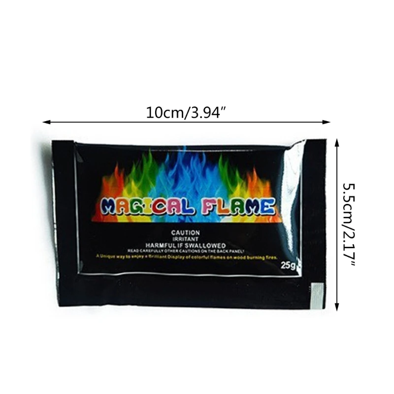 10pc Colorful Magical Flame Powder Trick Outdoor Camping Hiking glow pigment powder