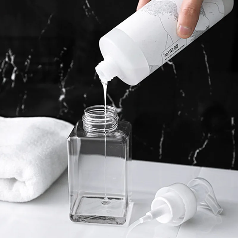 Foam Pump Bottle 250/450ml Plastic Mini Empty Soap Refillable For Travel Cleaning Cosmetics