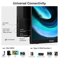 WUAWE 15.6 inch Portable Monitor Laptop, 15.6-inch 1080p72 NTSC 100 sRGB USB C HDMI Travel External Second Computer Screen HDRi - Image 6