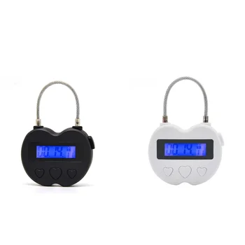 Smart Waterproof Time Lock LCD Display Timer Multifunctional Travel Bag Lock USB Rechargeable Temporary Timer Padlock 1
