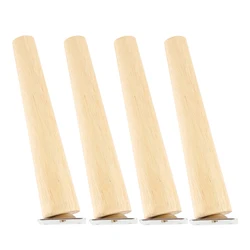 Solid Wood Furniture Legs - Set of 4 | Non-Slip Support for Sofa, Table, Cabinet, and Wardrobe (Oblique feet 20cm)