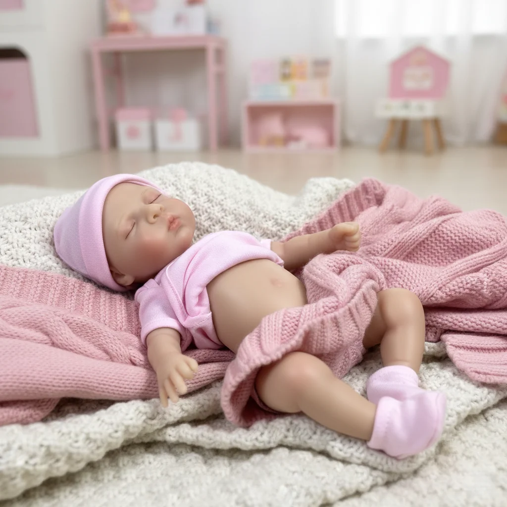 33CM Painted Unpainted Open Mouth Soft Silicone Reborn Bebe Girl Doll Luna Lifelike Newborn Baby Dolls