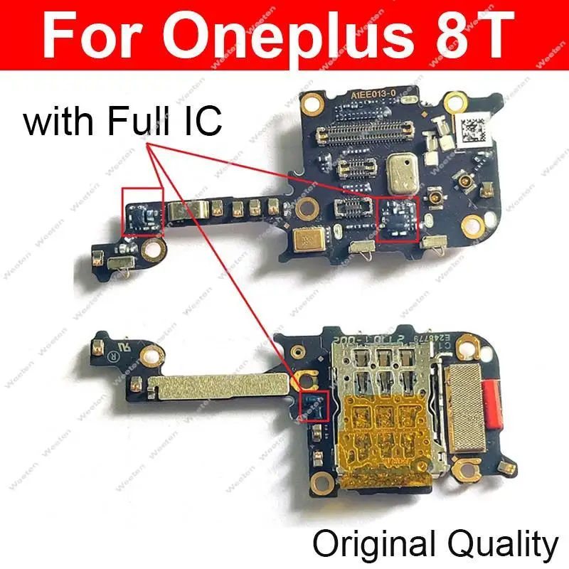 Фото Гнездовой разъем для Oneplus One Plus 8 8Pro 8T 9 9Pro 9T 9R 9RT, гнездо для чтения Sim-карт, разъем с деталями для микрофона №4