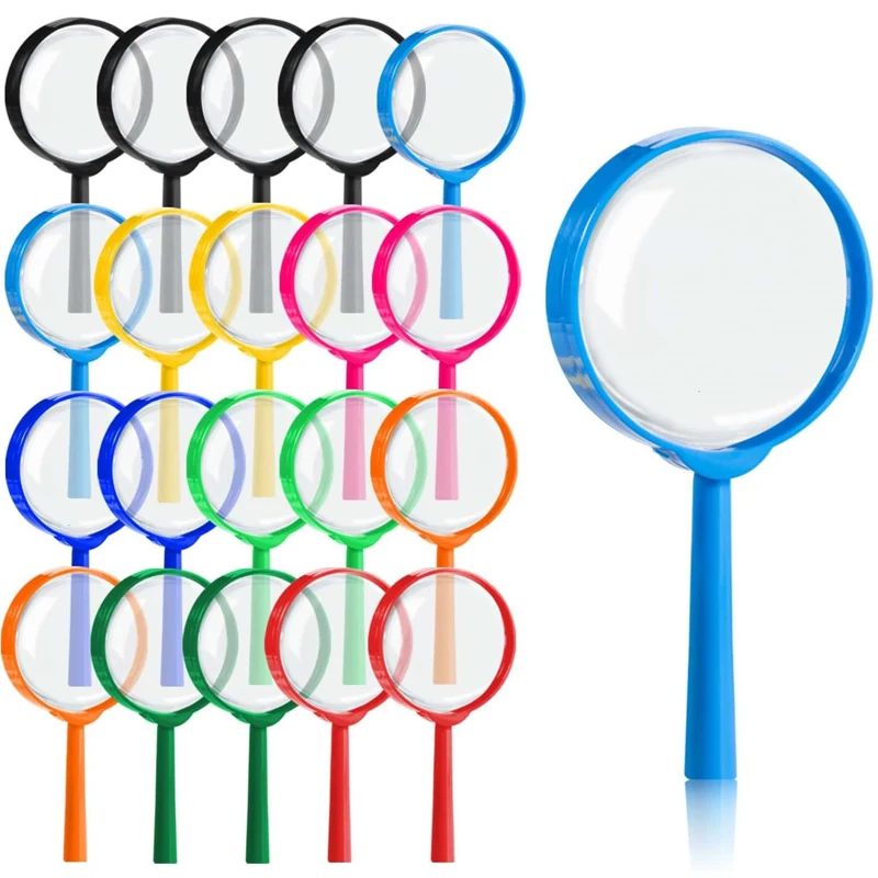 15PCS Magnifying Glass For Kids Party Favors Outdoor Observation Science Educational Toys Classroom Prizes For Students