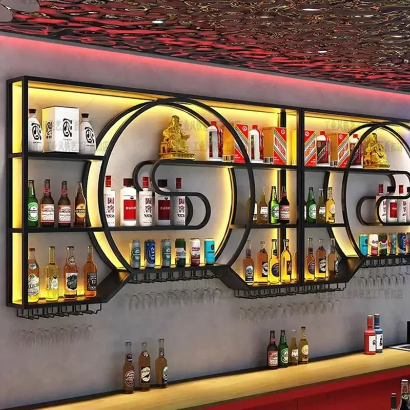 Modern Luxury Wine Holder Storage Display Living Room Wall Wine Rack Bottle Restaurant Shelf Botellero Vino Pared Bar Furniture