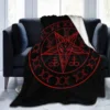 Satanic Wiccan Symbols Goat Blanket,Soft Cozy Plush Flannel Throw Blanket for Men Woman Adults Luxury Warm Blanket Home Decor 2