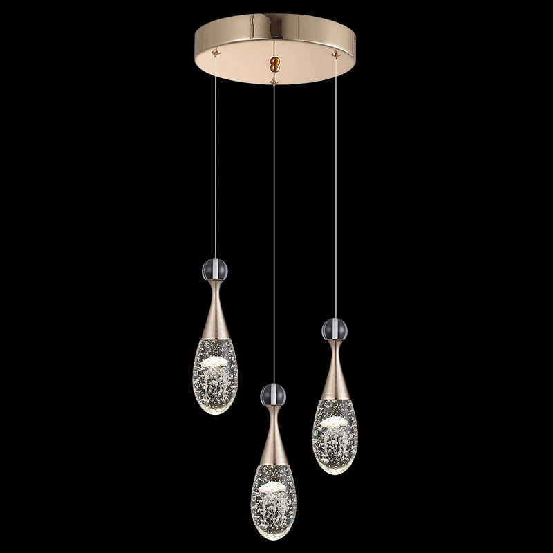 

Crystal Chandelier with Long Hanging Line Led Indoor Lighting Restaurant Light Aisle Dining Room Bedroom Bedside Ceiling Lamp