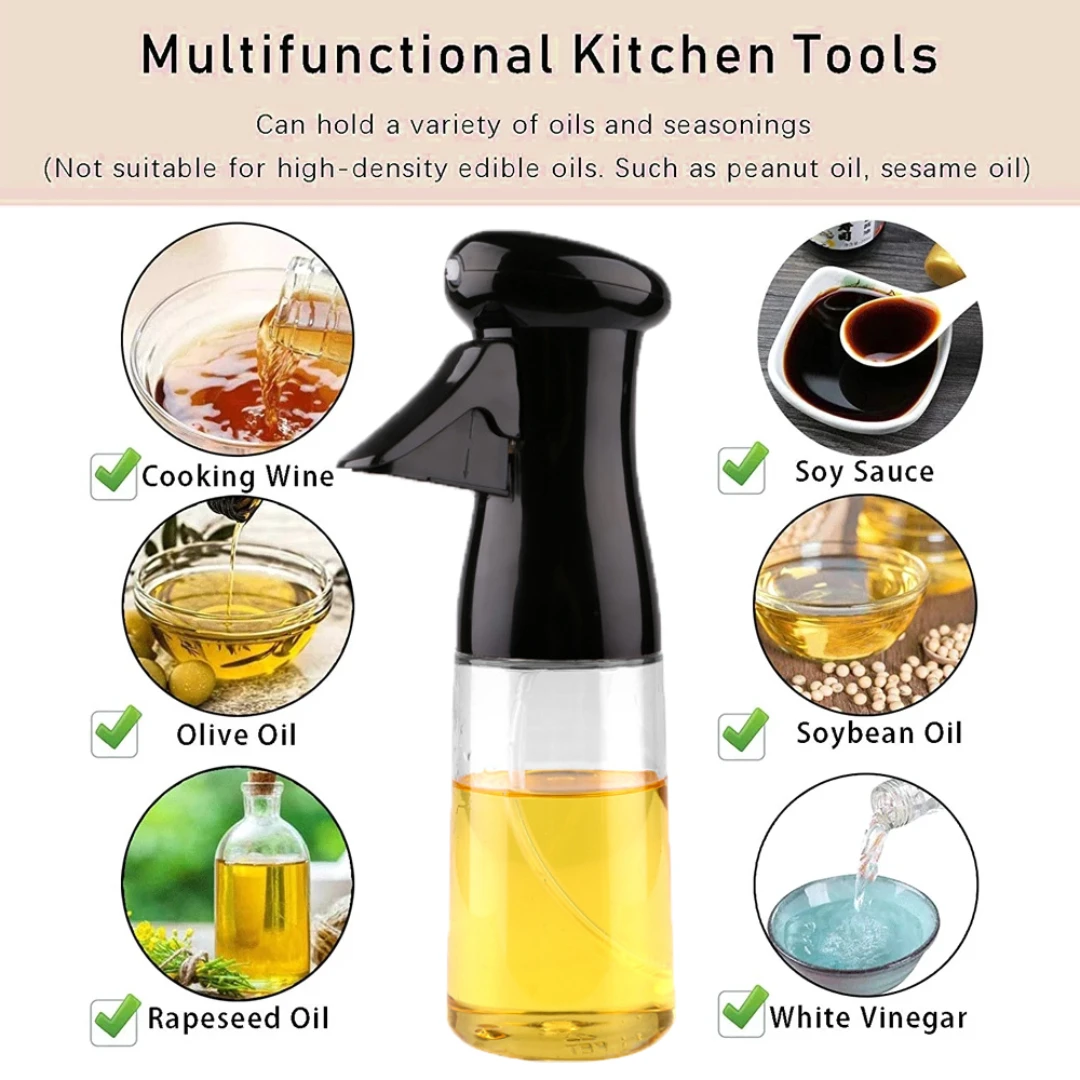 Acheter Bouteille d'huile de 210ml, vaporisateur d'huile de cuisine,  cuisson, cuisson, brumisateur de vinaigre, bouteille de pulvérisation pour  Barbecue, outils de pique-nique