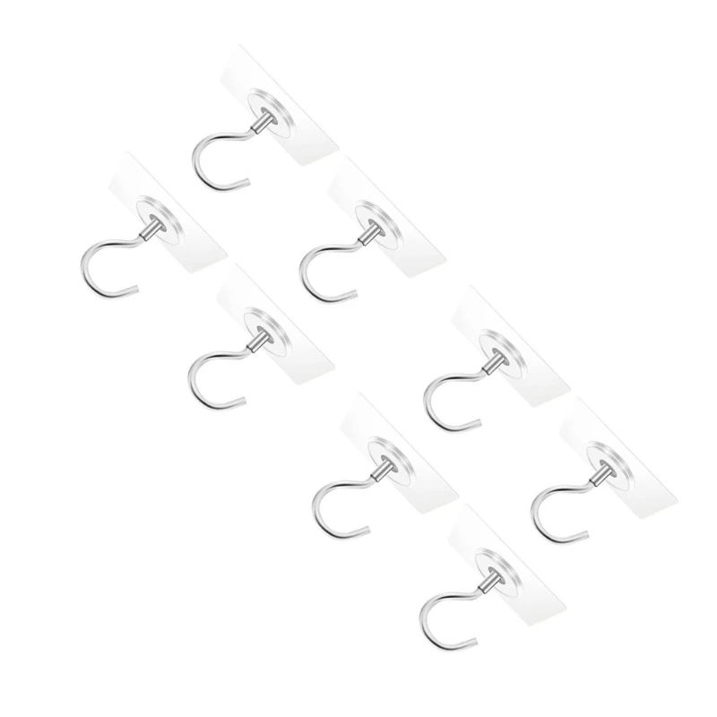 1-10pcs Adhesive Hooks Ceiling Strong Bearing Sticky Rack Kitchen Wall Key Hangers for Hanging Plant Wind Chimes Lights multi purpose hooks adhesive wall hook kitchen hooks self adhesive hooks wall mount hooks