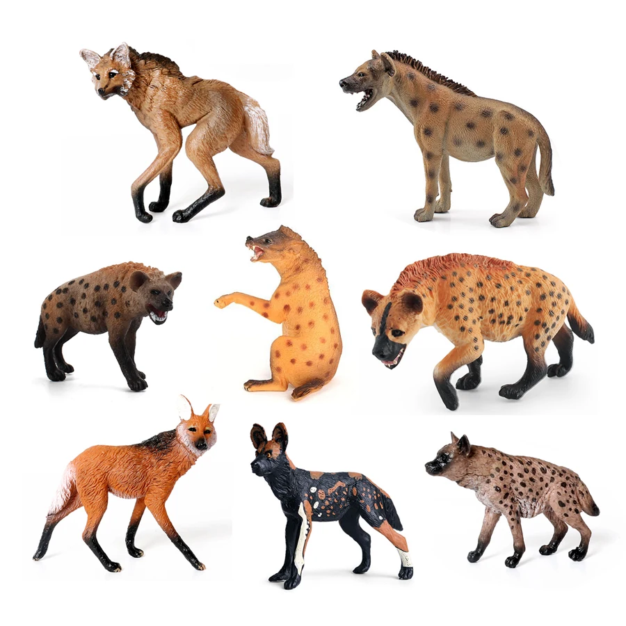 Figure Toy African Wild Dog Plastic Animal Children Learning Toy